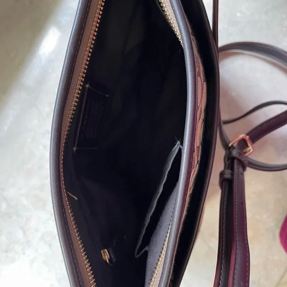 Coach Brown Monogram Crossbody Bag - Picture 3 of 5
